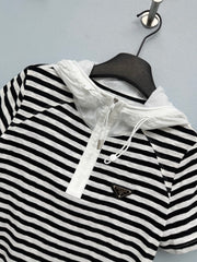 Short-Sleeve Half-Zip Hoodie