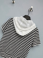 Short-Sleeve Half-Zip Hoodie