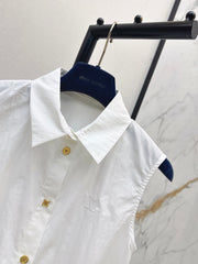 Sleeveless Collared Shirt