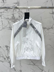 Stand-up Collar Color-Blocked Lightweight Jacket