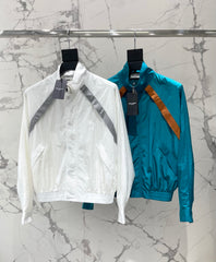 Stand-up Collar Color-Blocked Lightweight Jacket