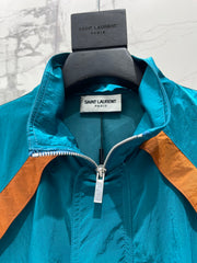 Stand-up Collar Color-Blocked Lightweight Jacket