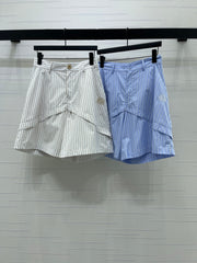 Striped cargo shorts