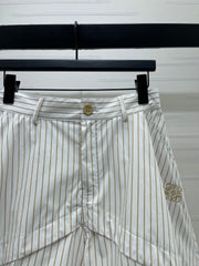 Striped cargo shorts