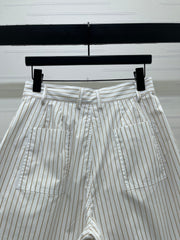 Striped cargo shorts
