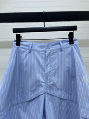 Striped cargo shorts
