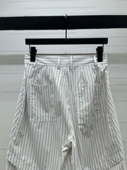 Striped cargo shorts