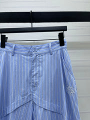 Striped cargo shorts
