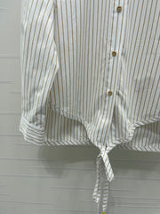 Striped Tie-Up Shirt