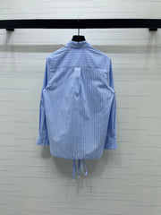 Striped Tie-Up Shirt