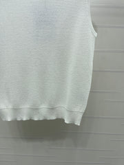 Sequined Crew Neck Knit vest