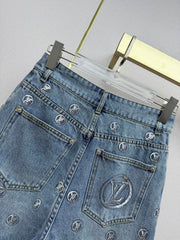 Heavy-duty letter sequin shorts