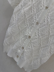 Diamond pattern round neck short sleeve