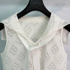 White knit vest