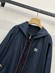 Loose-fitting Nylon Hooded Jacket