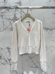 Color-blocked Lace Knit Cardigan