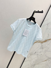 Diamond Pattern Short-Sleeve T-Shirt