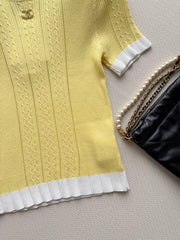 Navy-inspired knit cardigan