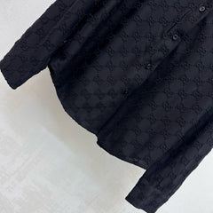 Jacquard Long-Sleeve Jacket with Collar