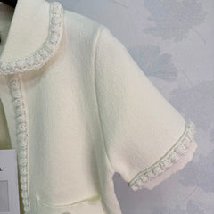 White Short-Sleeved Jacket