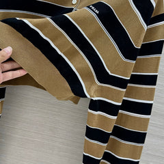 Striped Cropped Knit Top