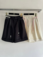 Chain-and-Cord Detail Shorts