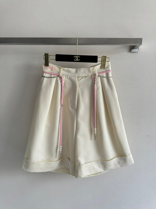 Chain-and-Cord Detail Shorts