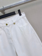 High-Waisted Straight-Leg Jeans