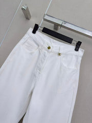 High-Waisted Straight-Leg Jeans