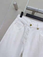 High-Waisted Straight-Leg Jeans