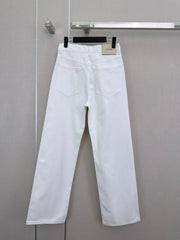 High-Waisted Straight-Leg Jeans