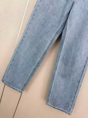 High-Waisted Straight-Leg Jeans