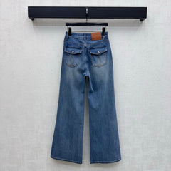Flared Denim Trousers