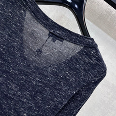 Embroidered Long-Sleeve Knit Top