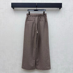 Drawstring Wide-Leg Trousers