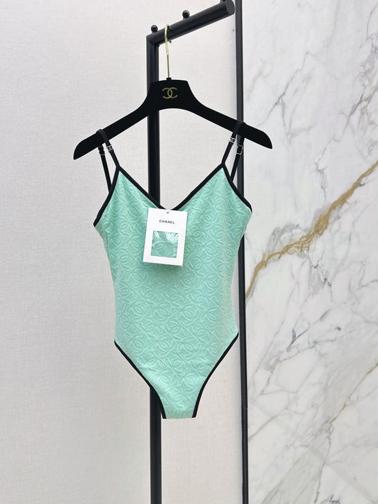 Spaghetti-strap one-piece swimsuit