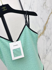 Spaghetti-strap one-piece swimsuit
