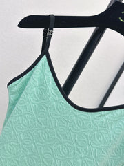 Spaghetti-strap one-piece swimsuit