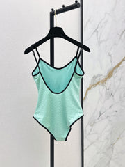 Spaghetti-strap one-piece swimsuit
