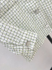 Knitted Tweed Shirt-Style Jacket