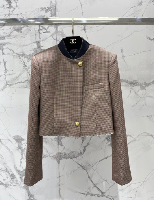 Beige Half-Zip Knit Top