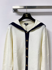 Sailor-collar cardigan