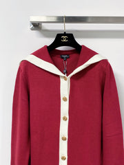 Sailor-collar cardigan