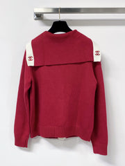 Sailor-collar cardigan