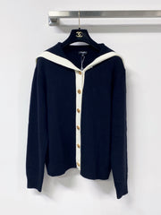 Sailor-collar cardigan
