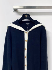 Sailor-collar cardigan