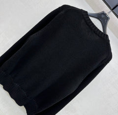 Letter-Button Knit Cardigan