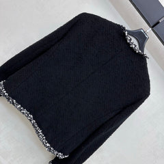 Webbing-Trimmed Tweed Jacket