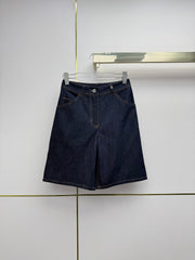 Embroidered Straight-Leg Denim Trousers
