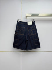 Embroidered Straight-Leg Denim Trousers